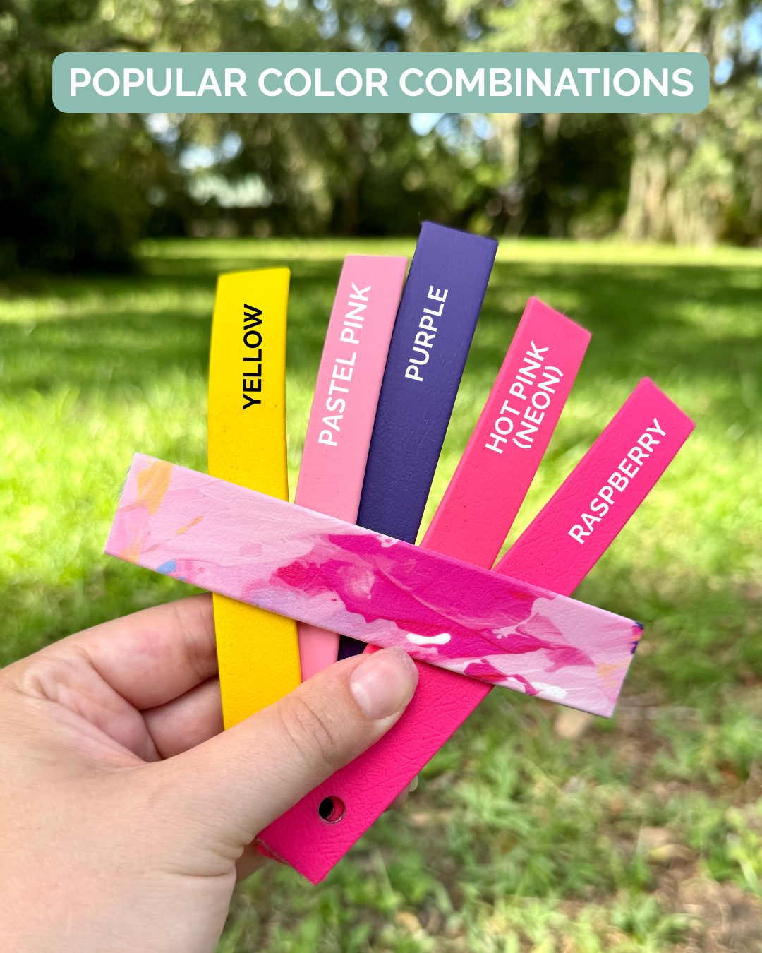 Pink Paint: Mini Printed Double Layer Biothane Dog Collar