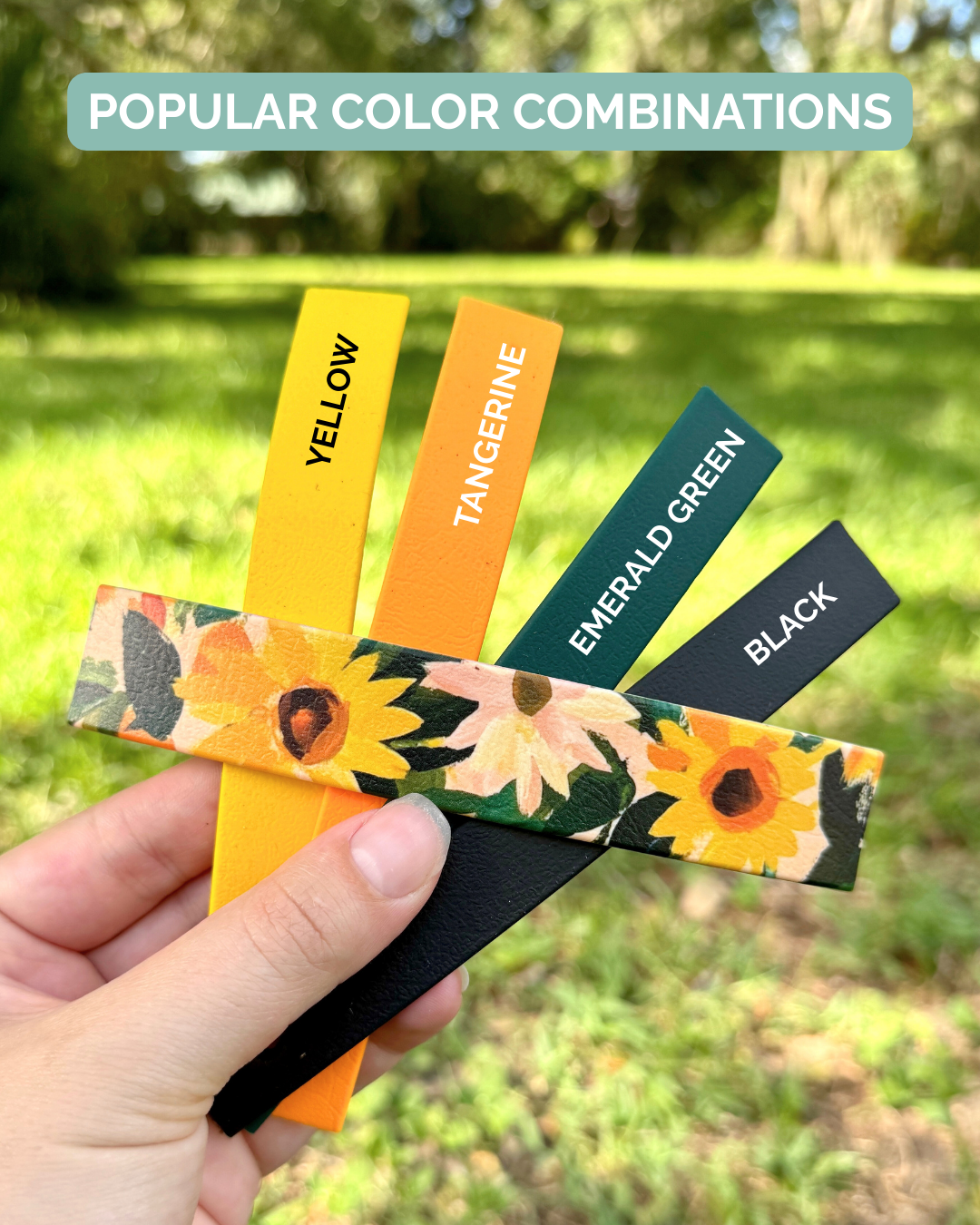 Sunflower: Printed Double Layer Biothane Dog Collar