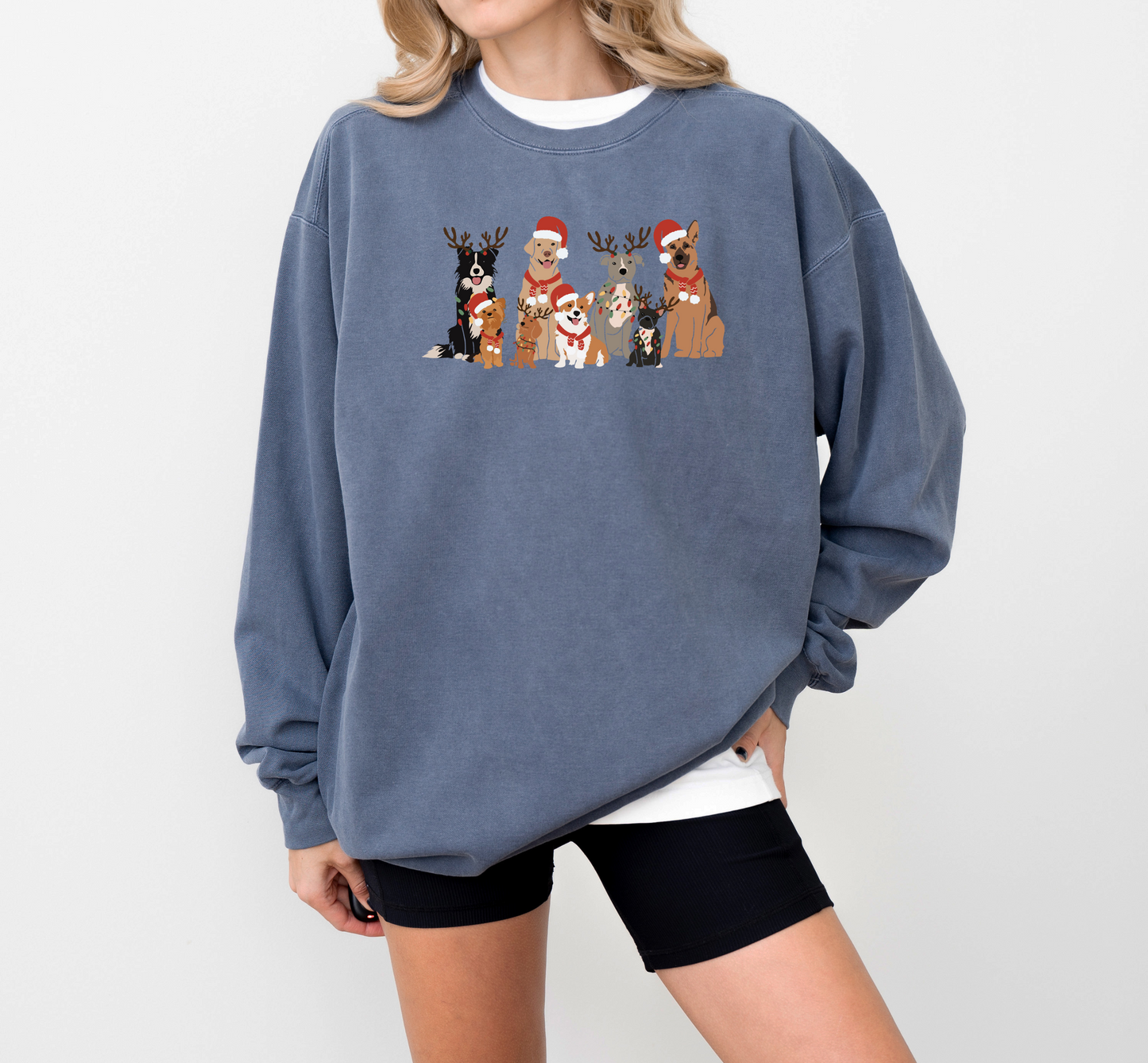 Christmas Dogs Crewneck Sweatshirt