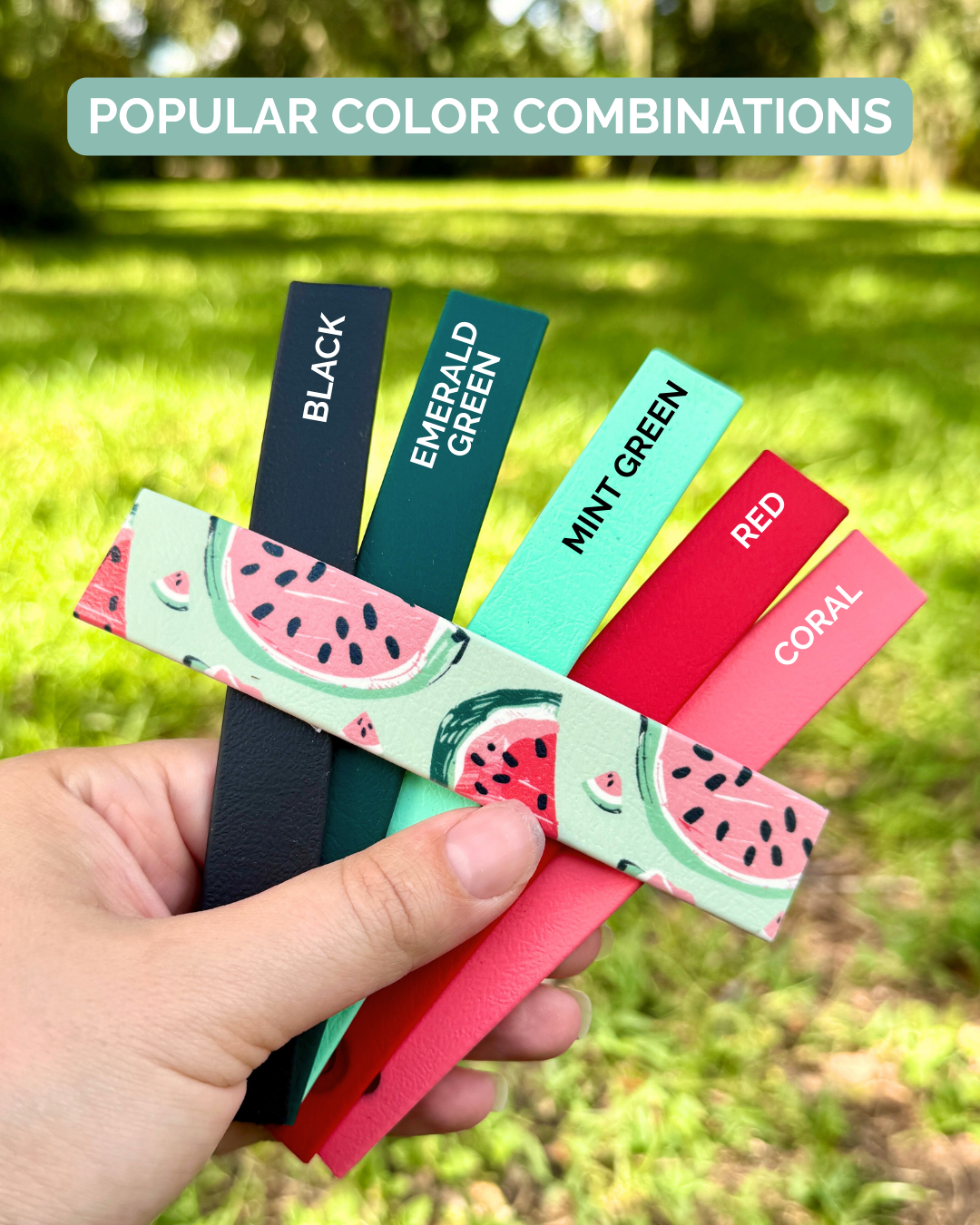 Watermelon: Printed Double Layer Biothane Dog Collar