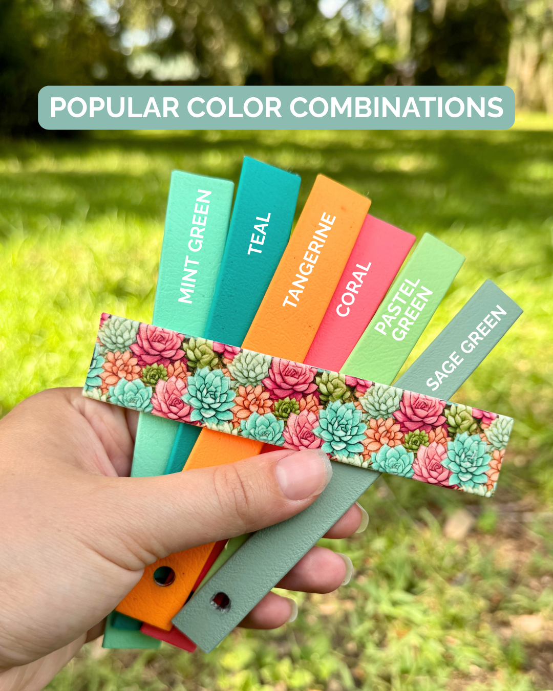 Succulent: Mini Printed Double Layer Biothane Dog Collar