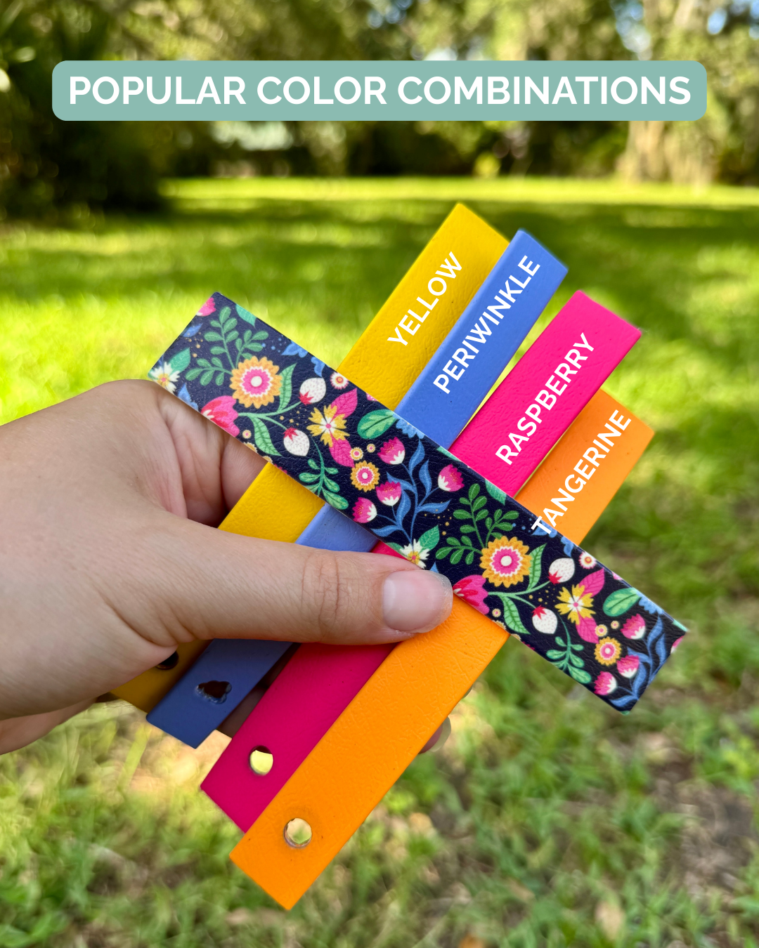 Wildflower: Printed Double Layer Biothane Dog Collar