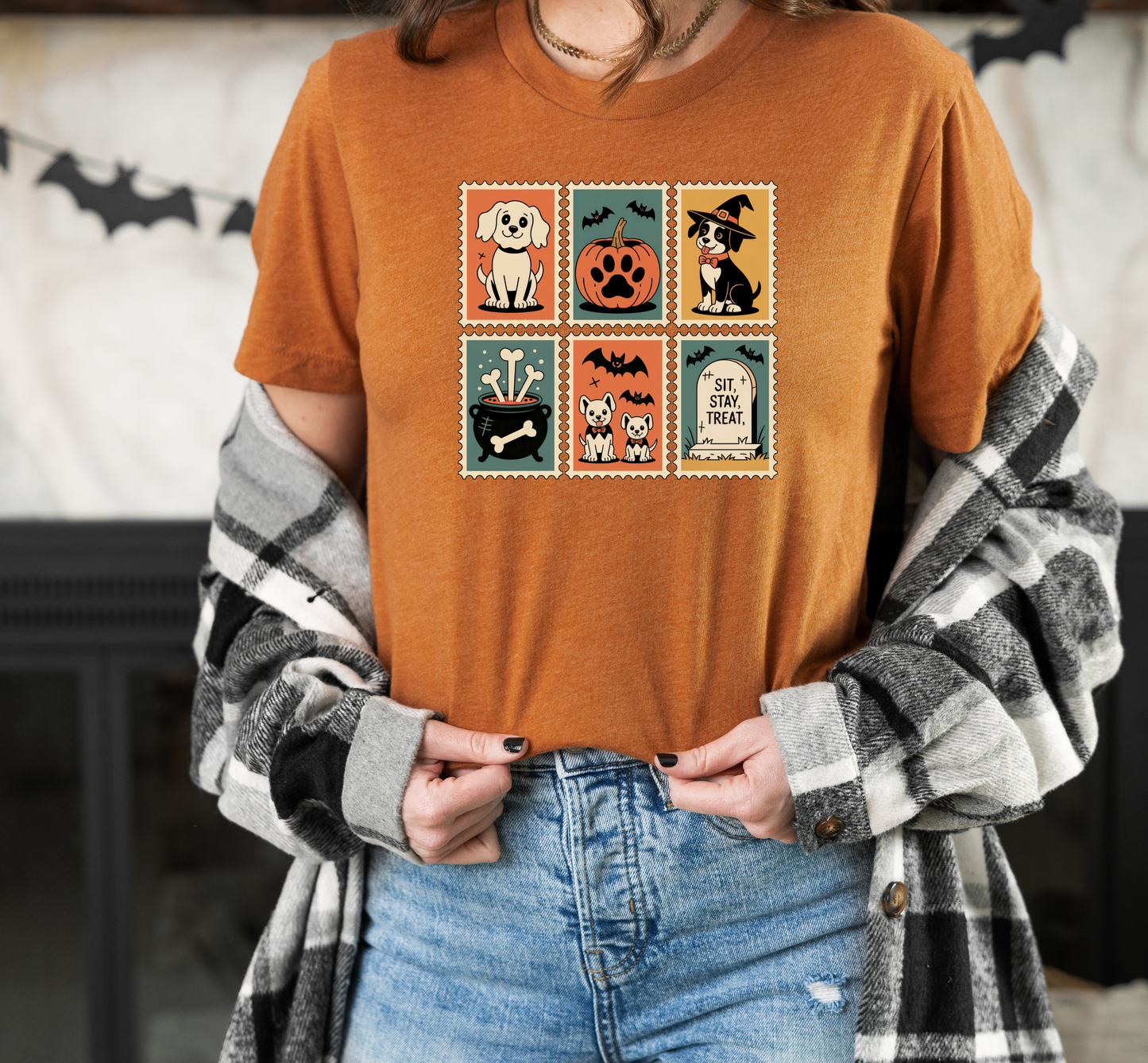 Dog Stamps Halloween T-Shirt