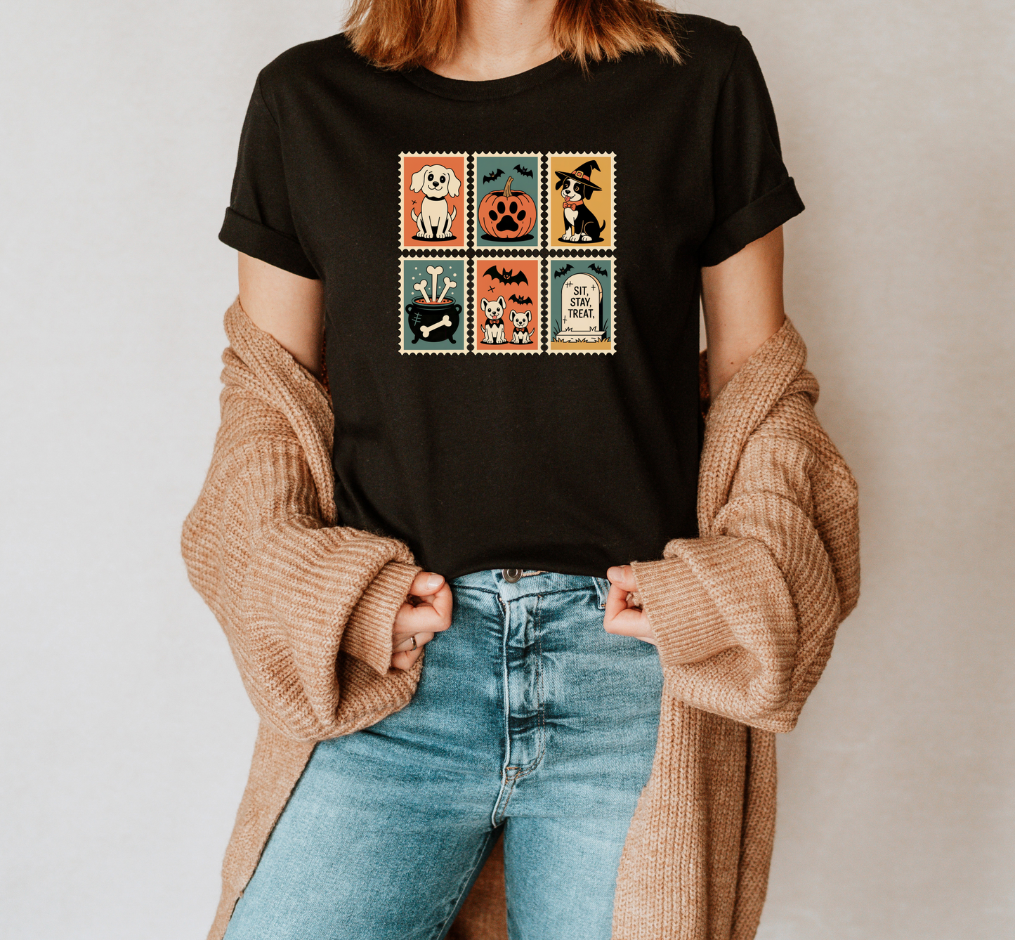 Dog Stamps Halloween T-Shirt