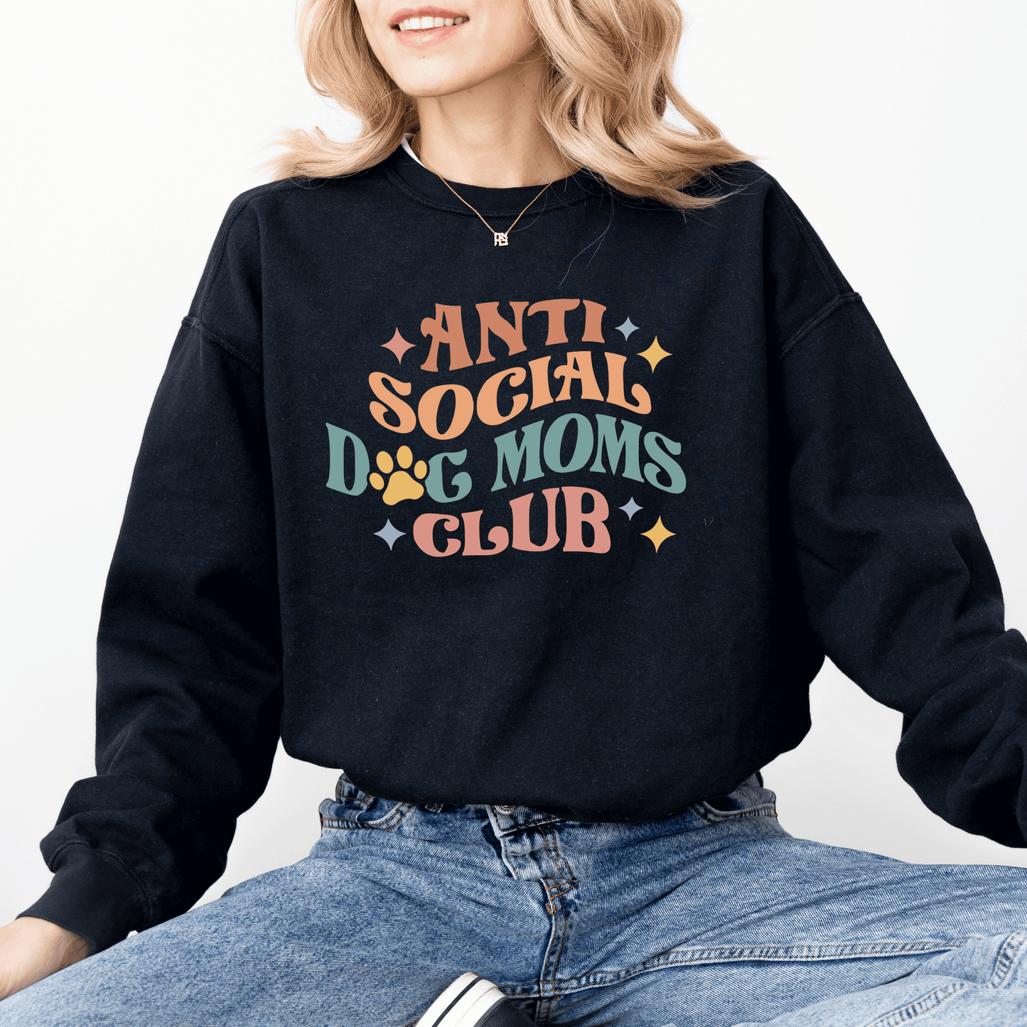 Anti-Social Dog Moms Club Crewneck Sweatshirt