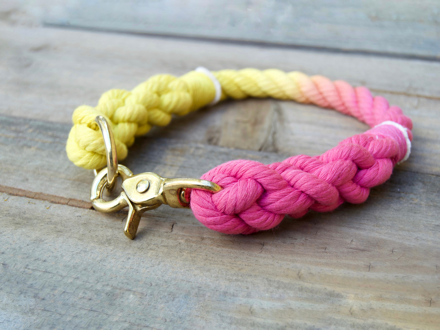 Two Color Rope Dog Collar