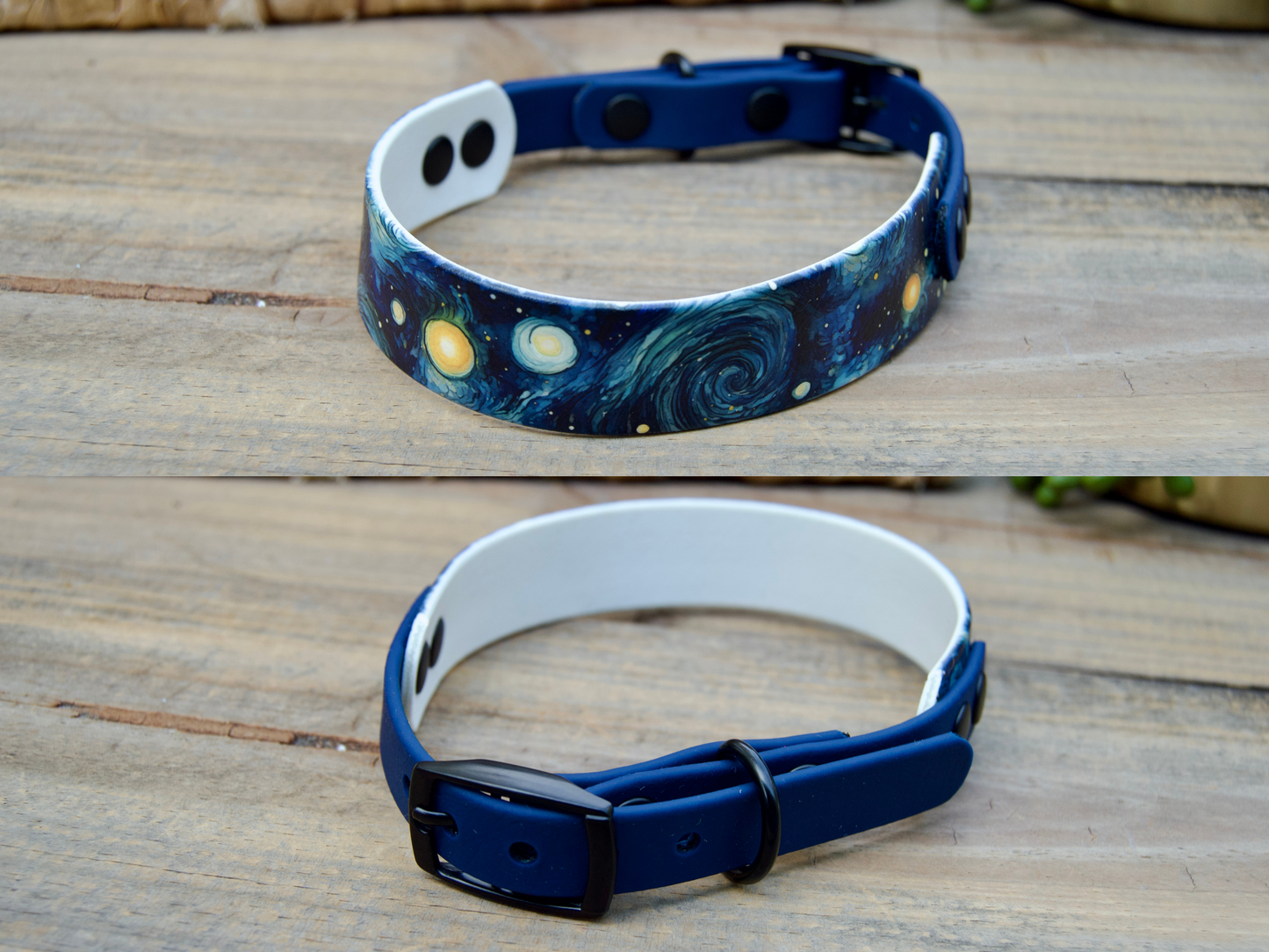 RTS Mini Tapered Patterned Biothane Dog Collar