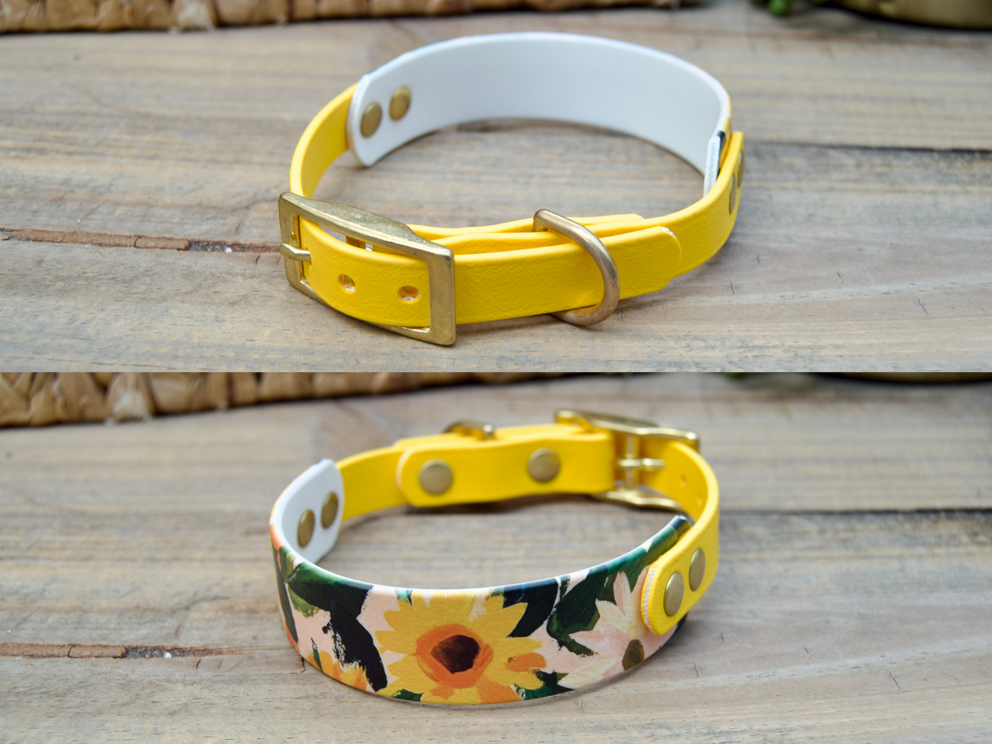 RTS Mini Tapered Patterned Biothane Dog Collar