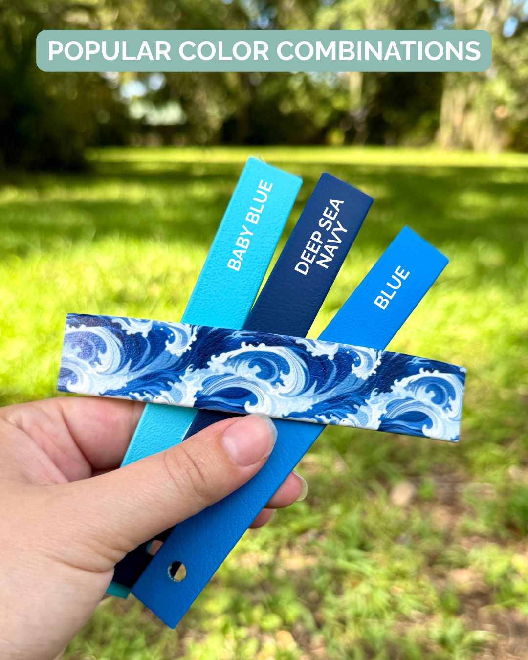 Ocean: Printed Double Layer Biothane Dog Collar