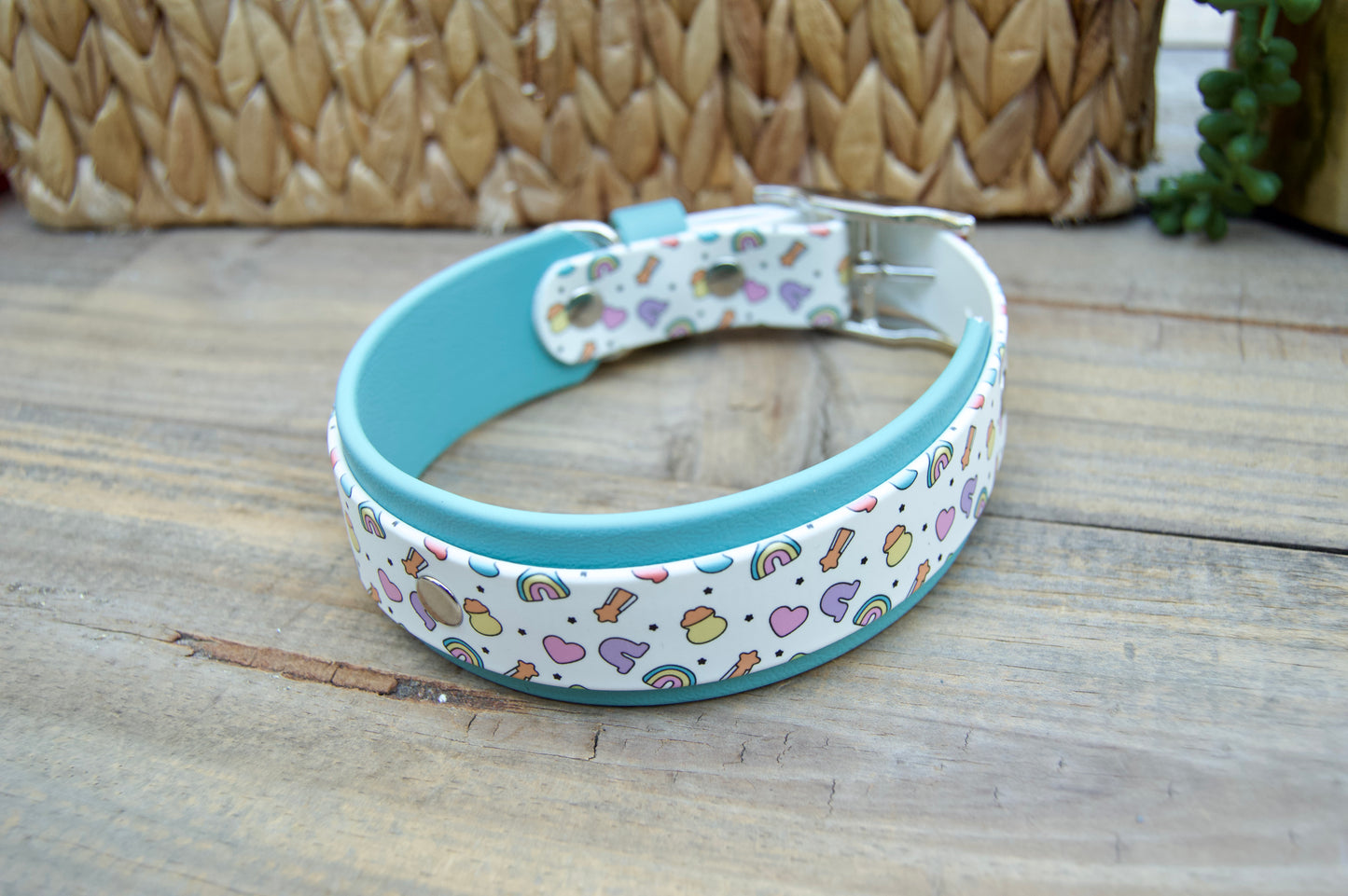 Lucky: Printed Double Layer Biothane Dog Collar