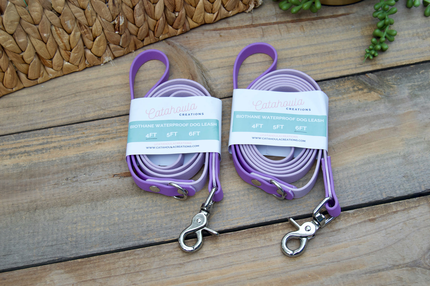RTS 4FT, 5FT, and 6FT Two Color Biothane Dog Leashes