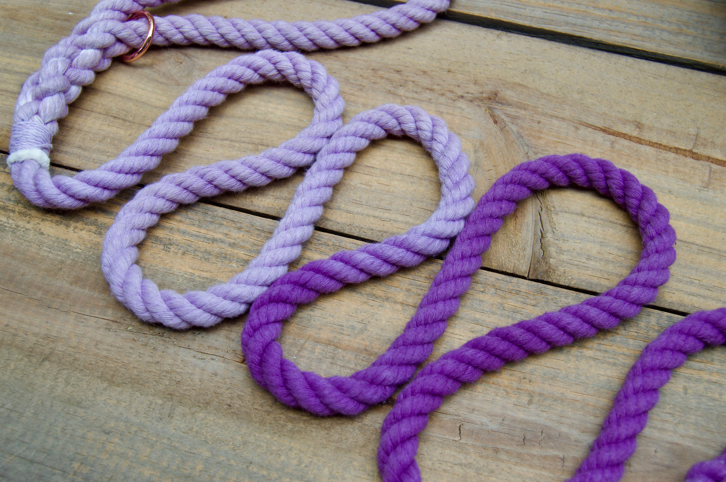 Custom Two Color Rope Dog Leash
