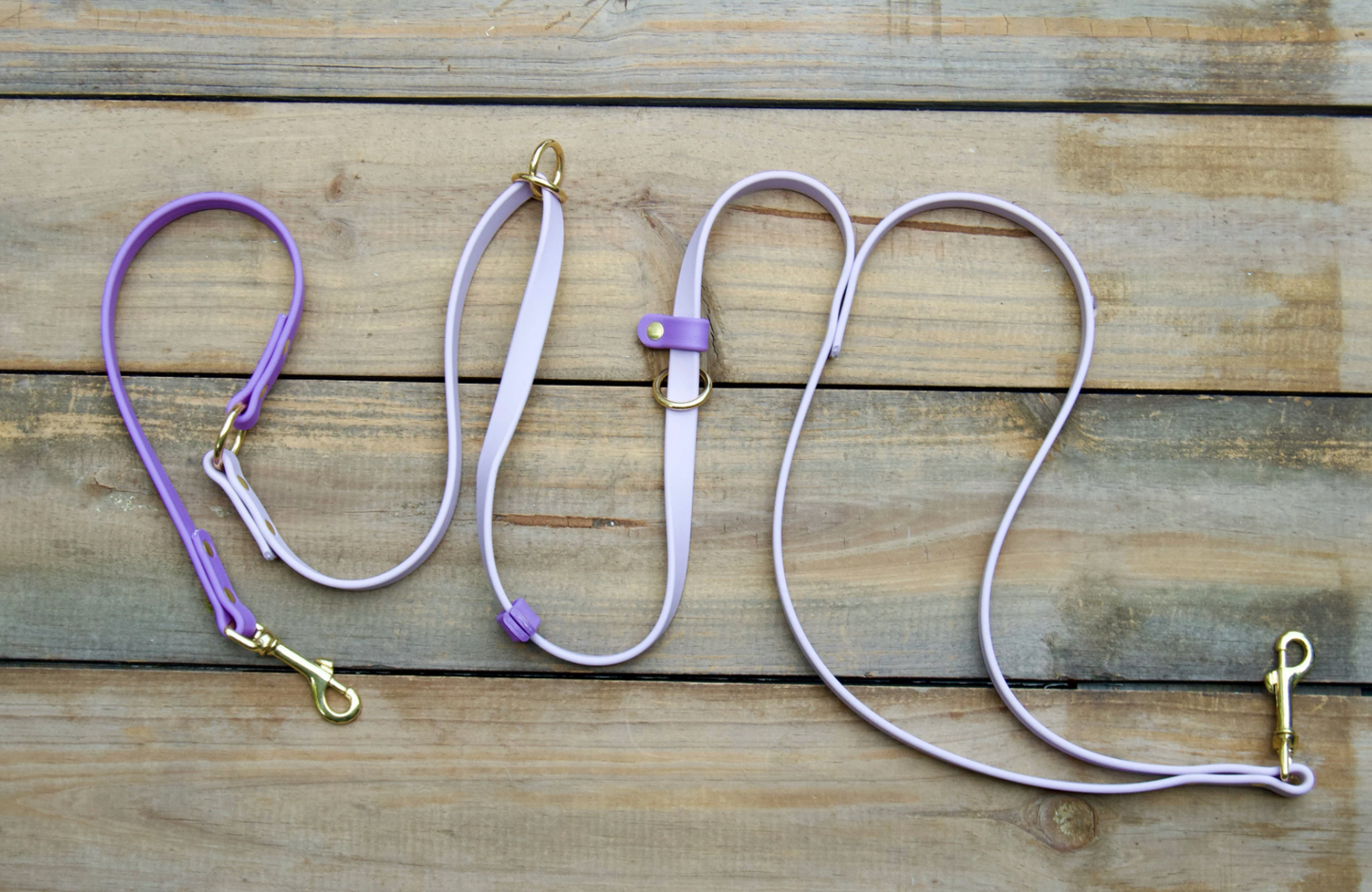 Handsfree Biothane Dog Leash with Traffic Handle