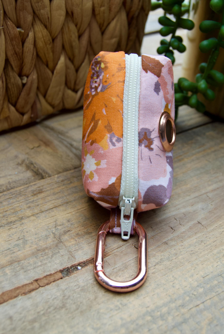 BLOOM: Purple, Pink, and Lilac Floral Dog Poop Bag Holder