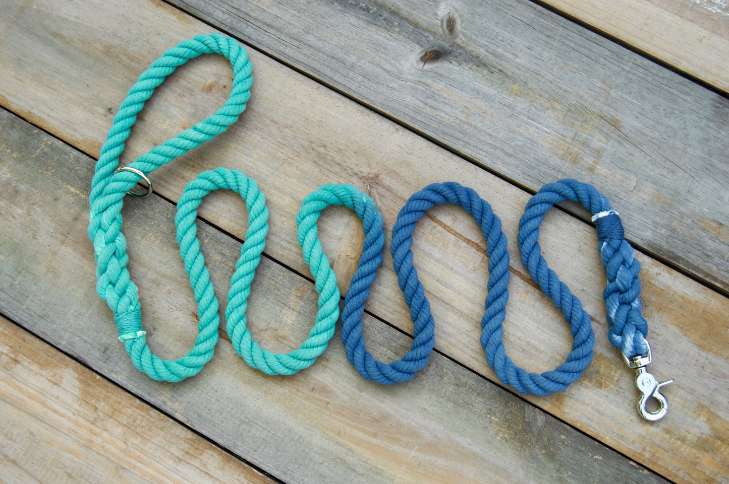 Custom Two Color Rope Dog Leash
