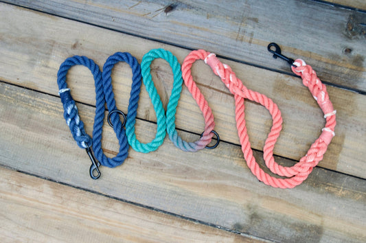 SUMMER NIGHTS: Handsfree Rope Dog Leash with traffic handle