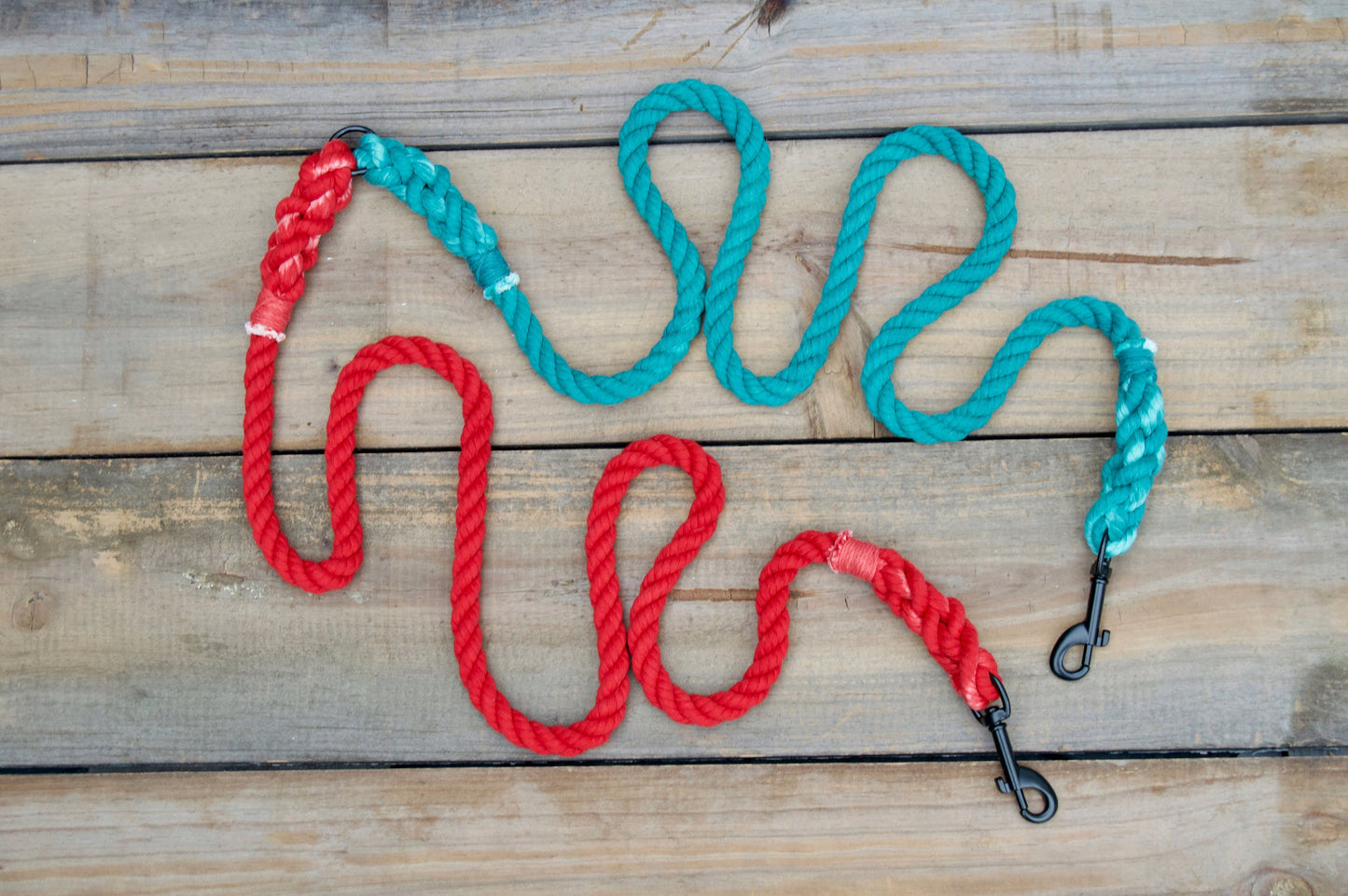 Custom Two Color Rope Dog Leash Coupler ONLY