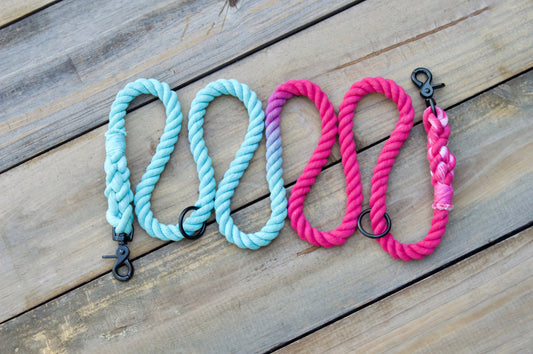 HOT PINK - AQUA Handsfree Rope Dog Leash