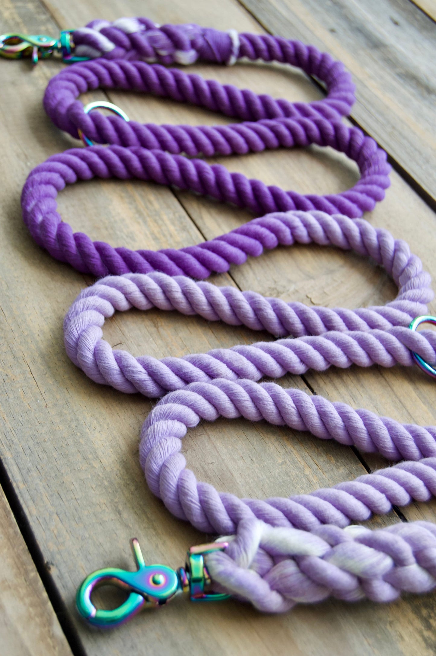 Purple-Light Purple Handsfree Rope Dog Leash