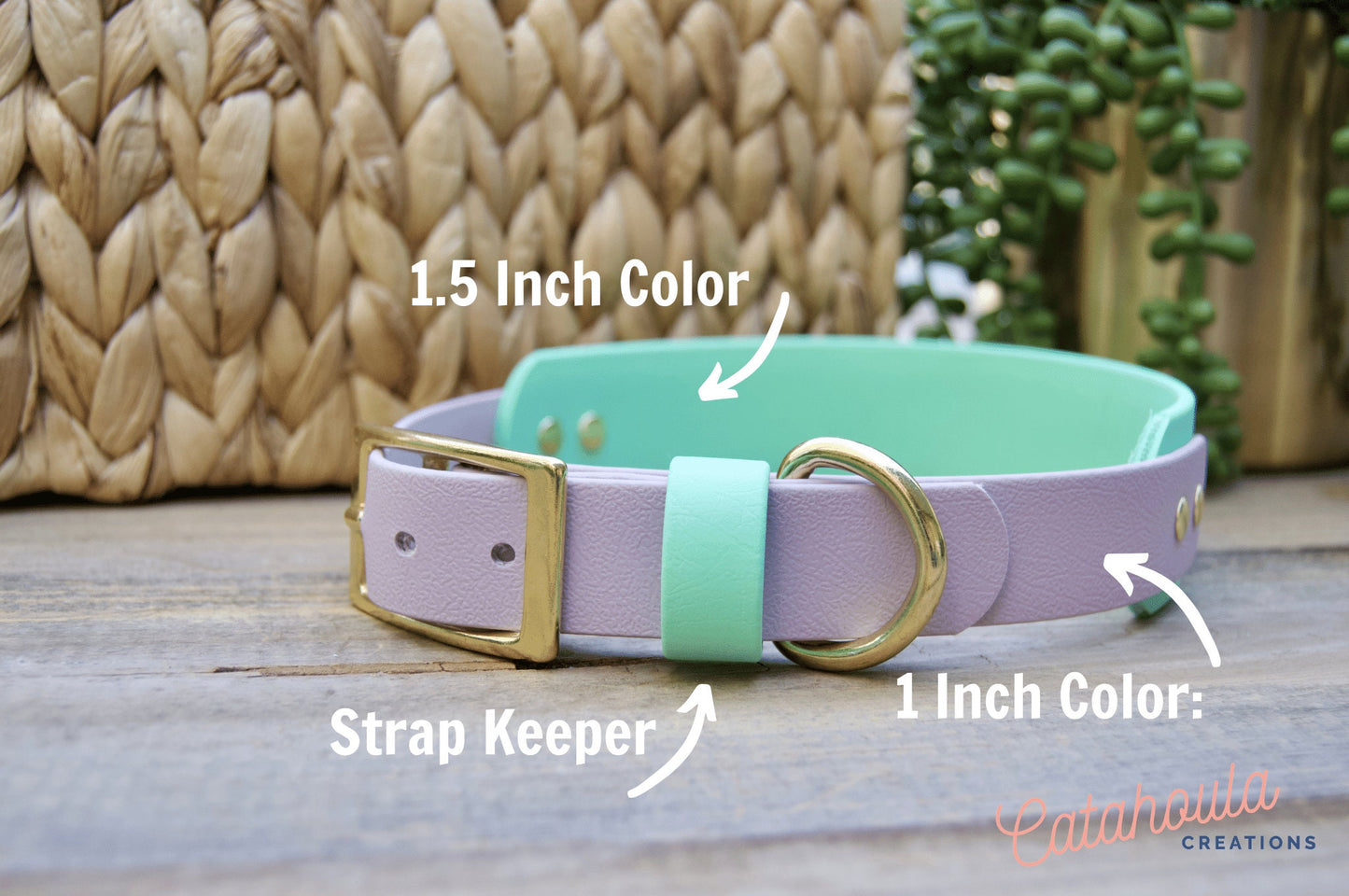 Tapered Double Layer Biothane Dog Collar