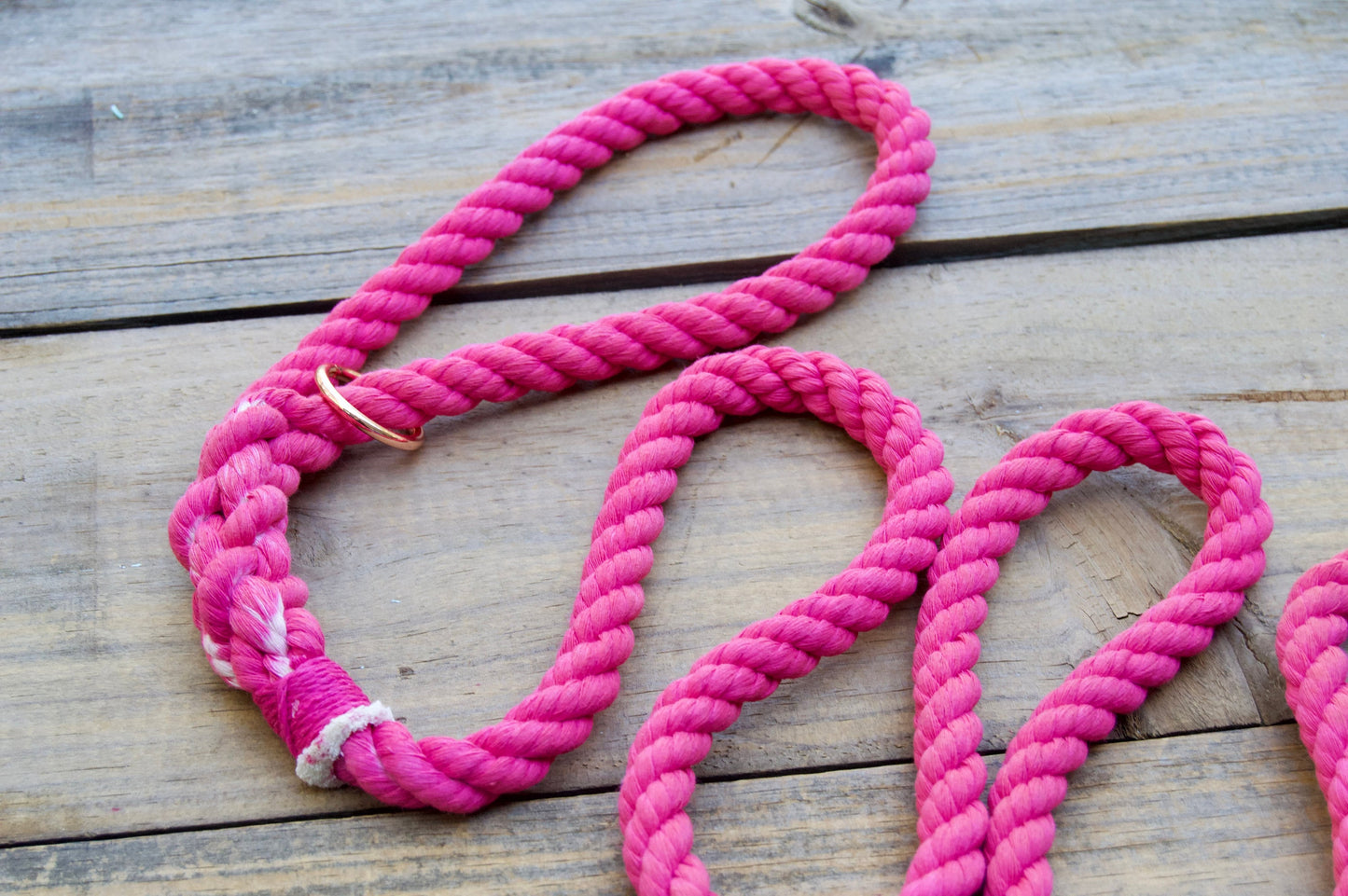 HOT PINK Rope Dog Leash