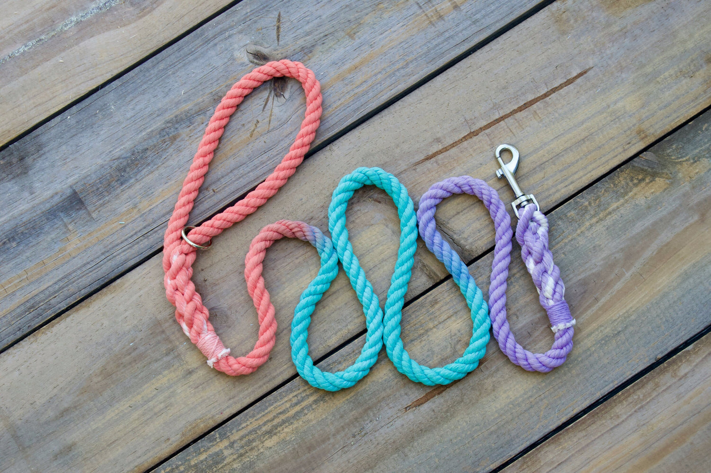 Custom Three Color Rope Dog Leash