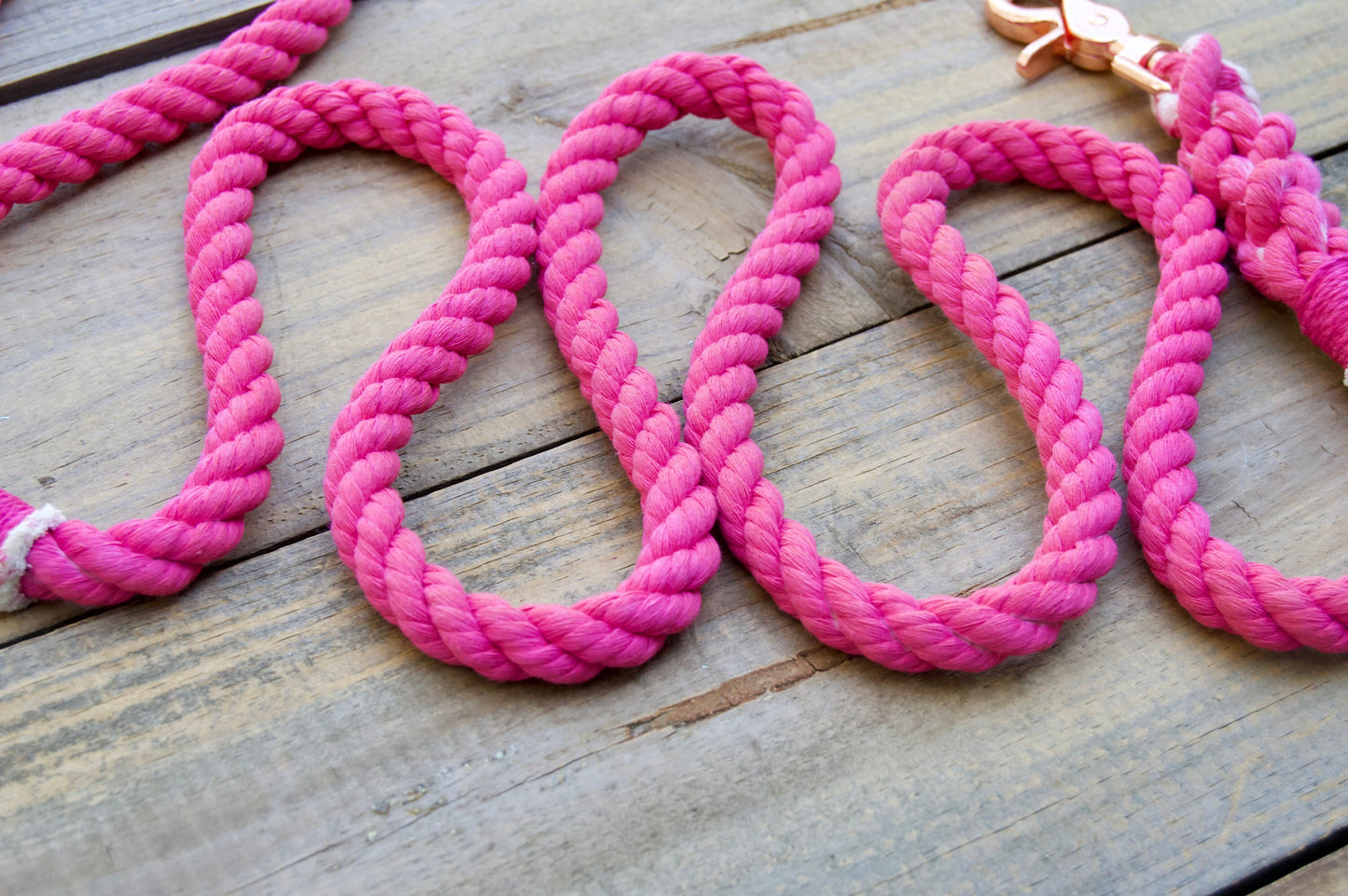 HOT PINK Rope Dog Leash