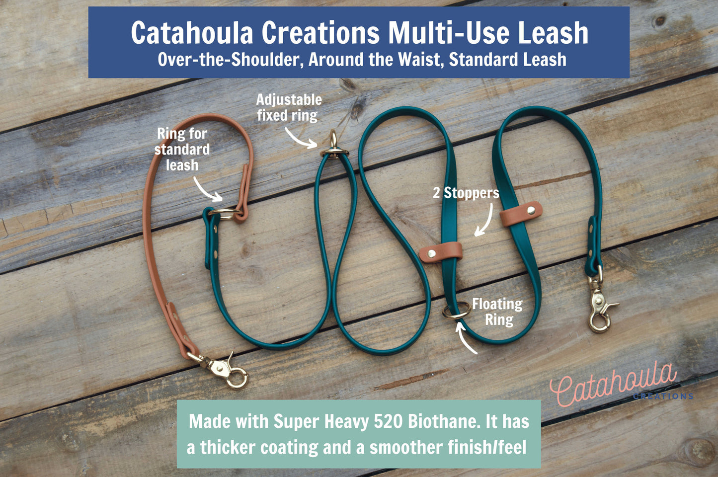 Handsfree Biothane Dog Leash