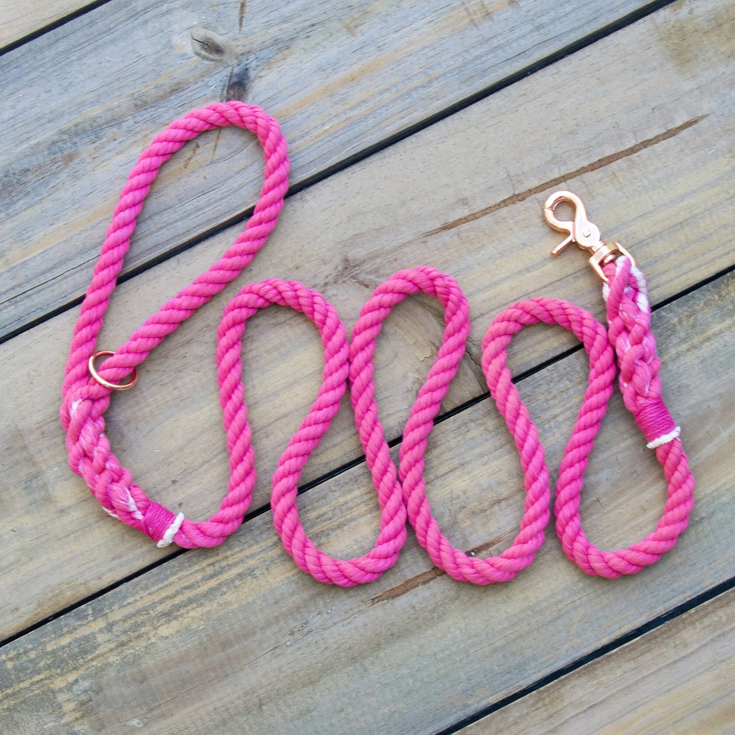 HOT PINK Rope Dog Leash