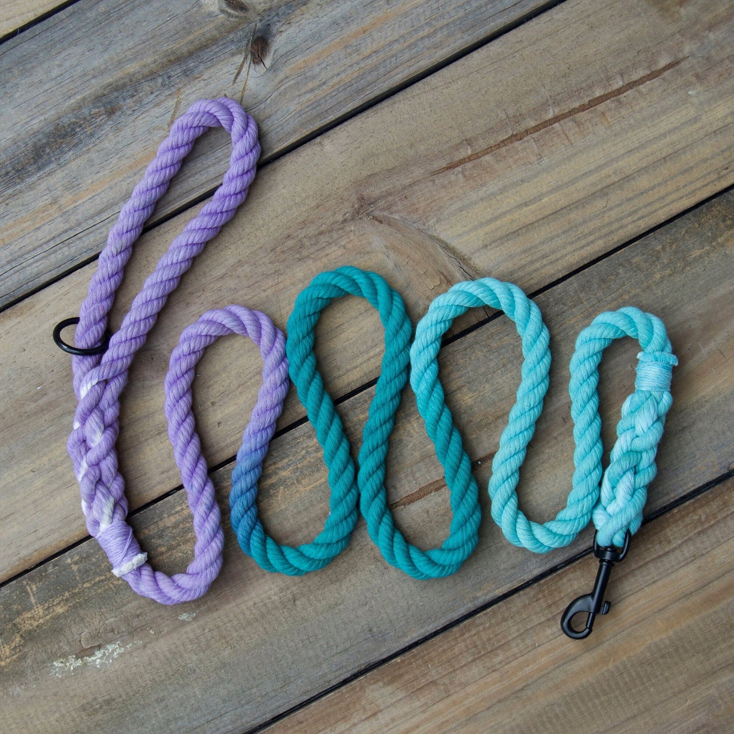 Custom Three Color Rope Dog Leash