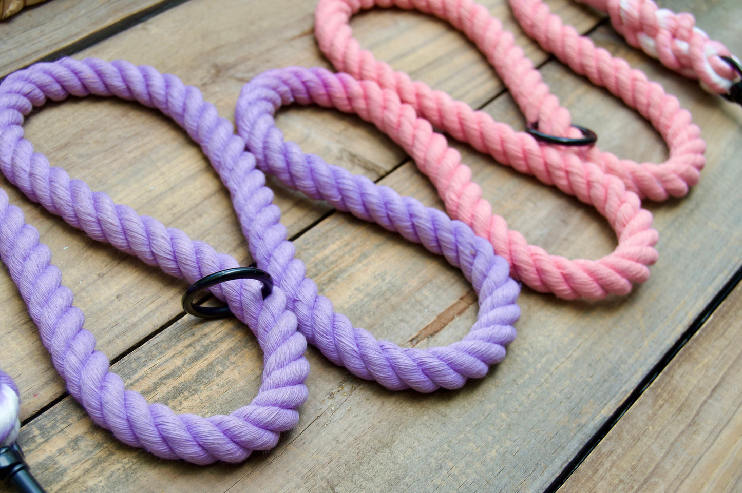 LIGHT PURPLE - PINK Handsfree Rope Dog Leash