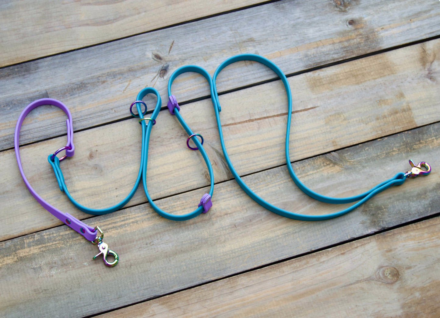 Handsfree Biothane Dog Leash with Traffic Handle