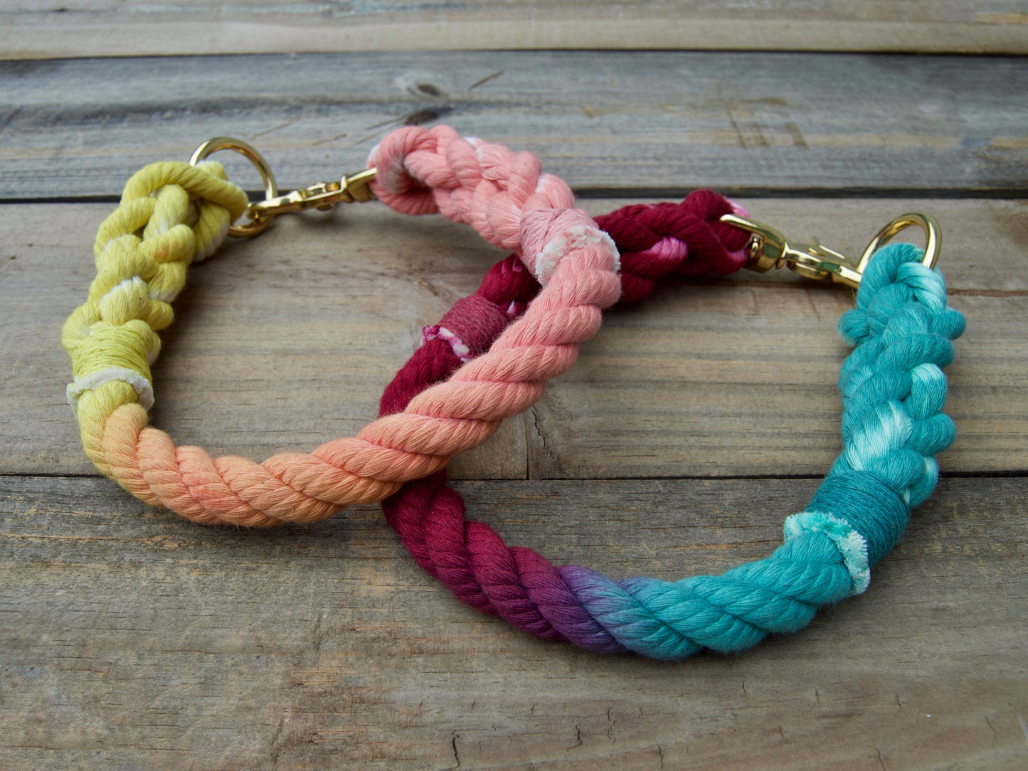 Two Color Rope Dog Collar