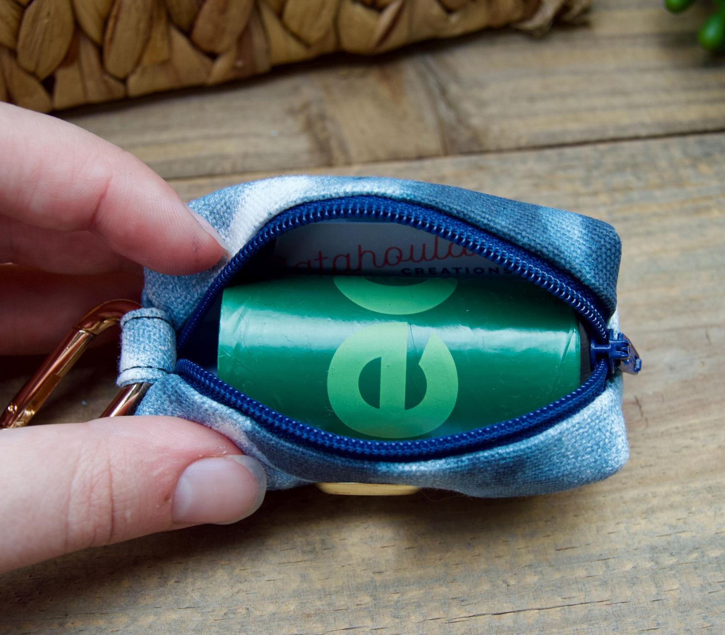 OCEAN: Navy Tie Dye Dog Poop Bag Holder