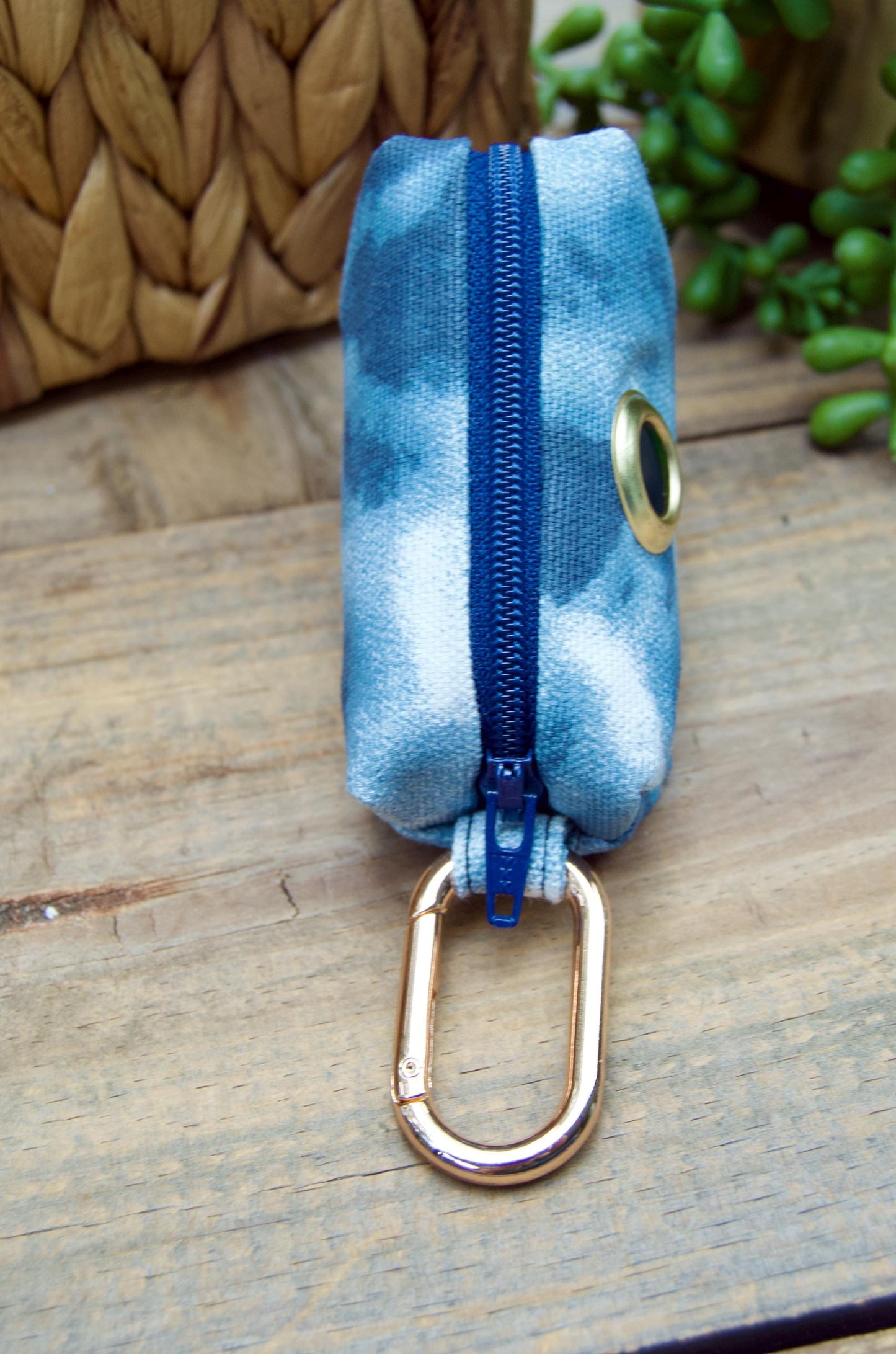 OCEAN: Navy Tie Dye Dog Poop Bag Holder