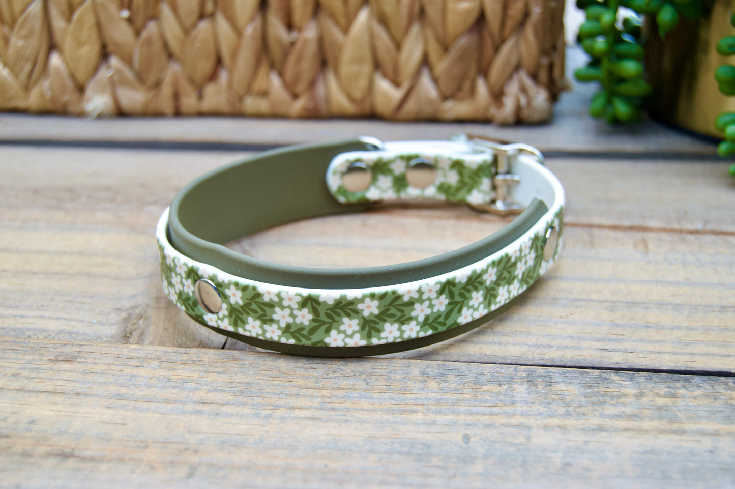 Tropical: Mini Printed Double Layer Biothane Dog Collar
