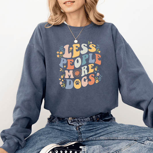 Less People More Dogs Crewneck Sweatshirt
