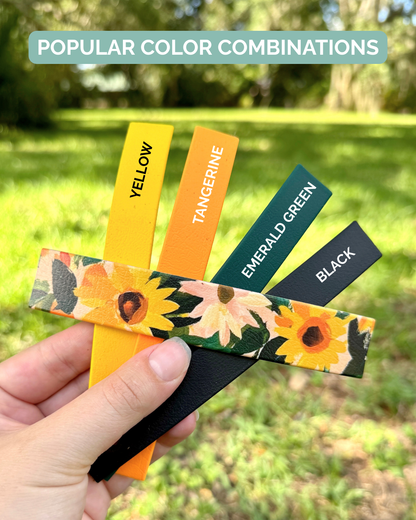 Sunflower: Printed Double Layer Biothane Dog Collar