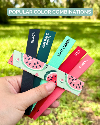 Watermelon: Printed Double Layer Biothane Dog Collar
