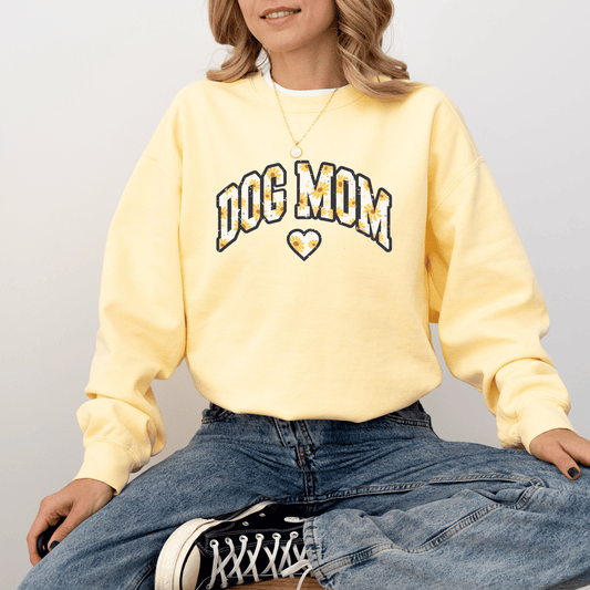 Sunflower Dog Mom Crewneck Sweatshirt
