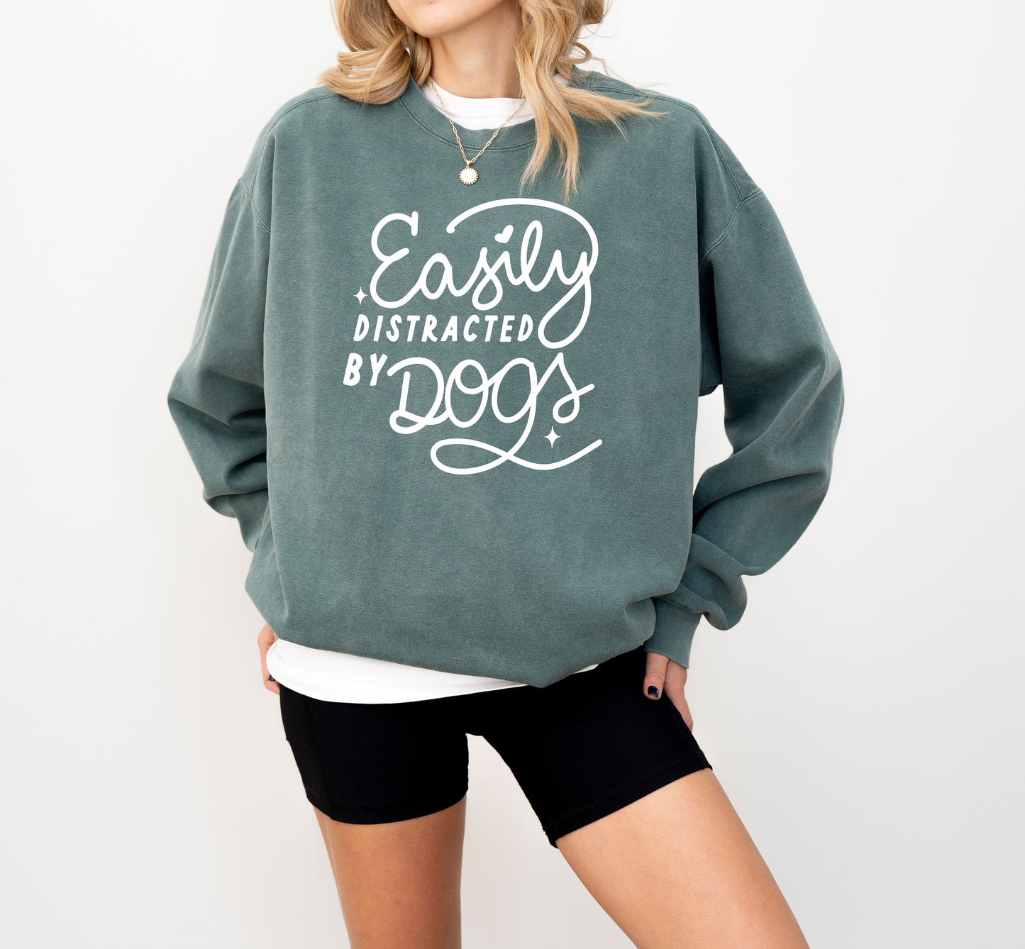 Easily Distracted by Dogs Crewneck Sweatshirt