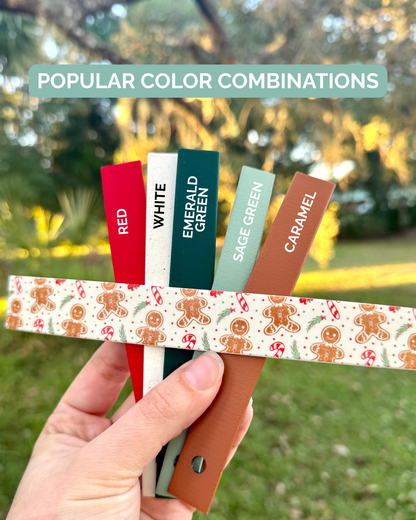 Gingerbread: Printed Double Layer Biothane Dog Collar