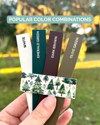 Winter Trees: Mini Printed Double Layer Biothane Dog Collar