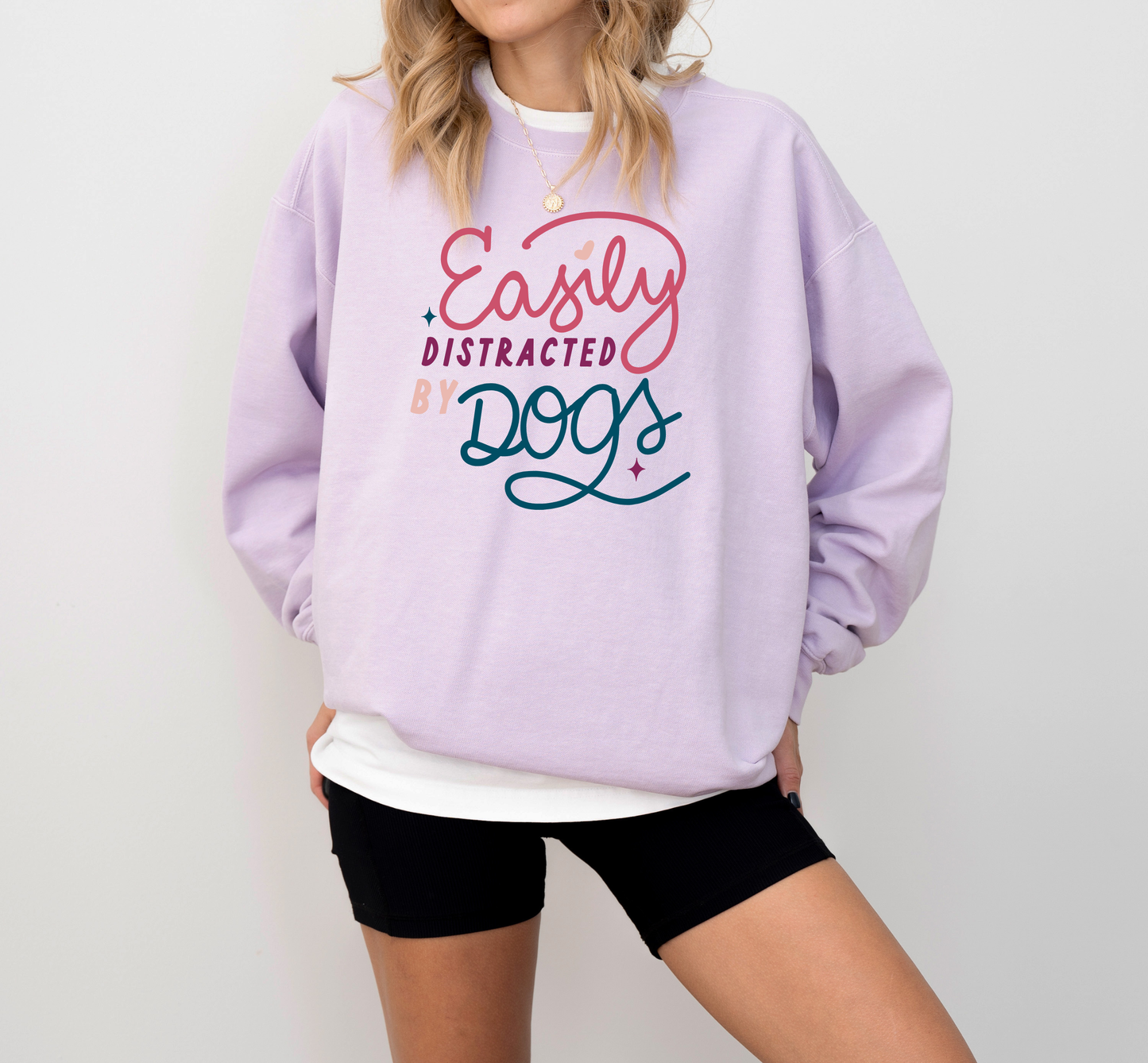 Easily Distracted by Dogs Crewneck Sweatshirt