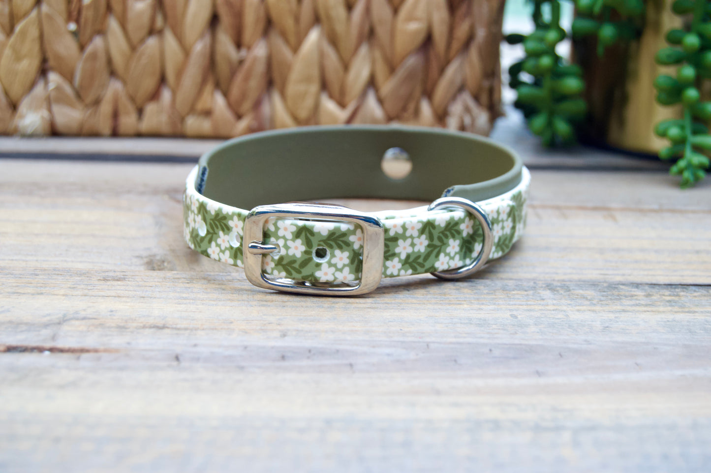 Tropical: Mini Printed Double Layer Biothane Dog Collar