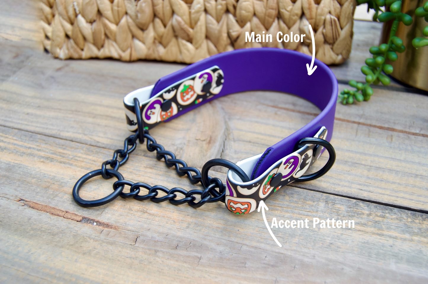 SCRAP SALE: Tapered 1.5 INCH Biothane Chain Martingale