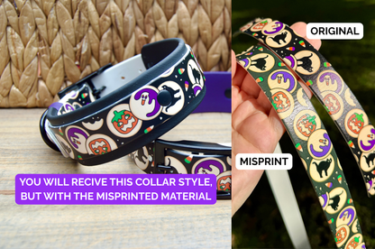 SCRAP SALE: Misprinted Halloween Cookies Double Layer Collar
