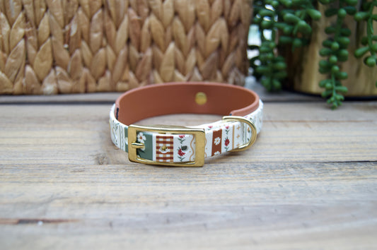 Cottage: Mini Printed Double Layer Biothane Dog Collar