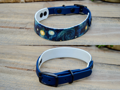 RTS Mini Tapered Patterned Biothane Dog Collar