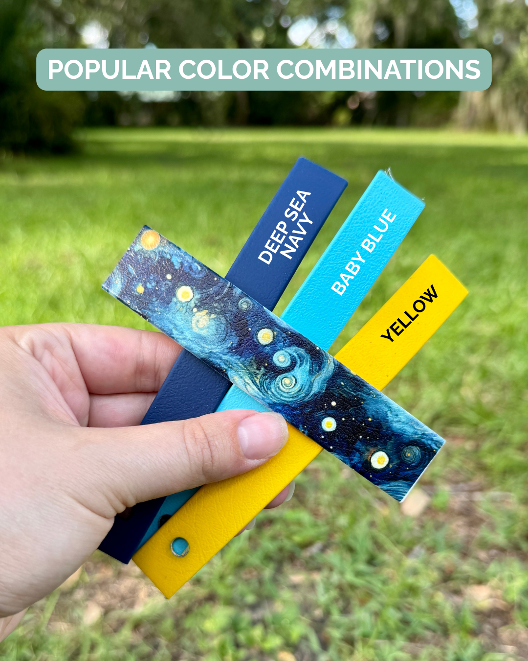 Starry Night: Printed Double Layer Biothane Dog Collar